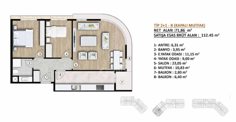 Brand Atakent IMT- 1330 | Apartment Plans