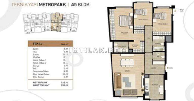 Продажа Дома в Стамбуле, Турция-Метро Парк Проект IMT - 220 | Планировки квартир