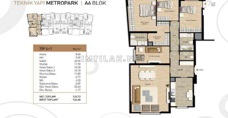 Продажа Дома в Стамбуле, Турция-Метро Парк Проект IMT - 220 | Планировки квартир