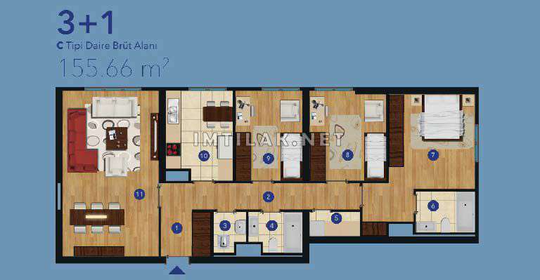 Cheap Apartments For Sale In Istanbul - Crystal Shahir IMT - 219 | Apartment Plans