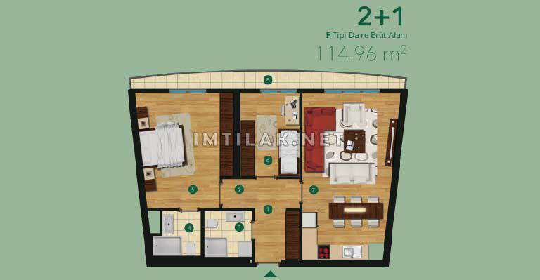 Продажа Недорогих Квартир в Стамбуле - Crystal Shahir IMT - 219 | Планировки квартир