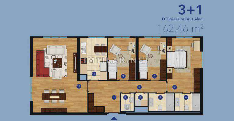 Продажа Недорогих Квартир в Стамбуле - Crystal Shahir IMT - 219 | Планировки квартир