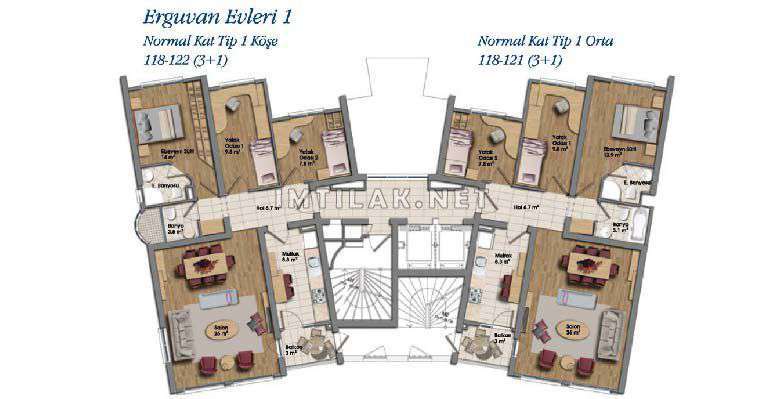 Продажа Недвижимости В Стамбуле - Проект Босфор Сити IMT - 224 | Планировки квартир
