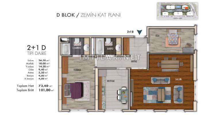 Houses In Turkey For Sale - Bakirkoy City Project IMT - 222 | Apartment Plans