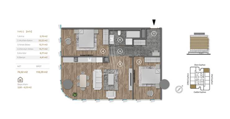 Ферко проекта ИМТ - 1343 | Планировки квартир