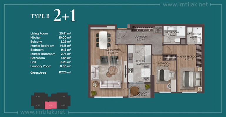 Сакура проект ИМТ - 1344 | Планировки квартир